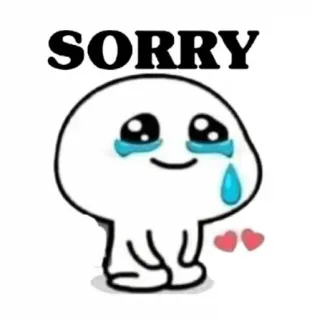 🥺 61ae7c31 SORRY sorry, cute, apology, kawaii, cartoon, sad, cry whatsapp sticker