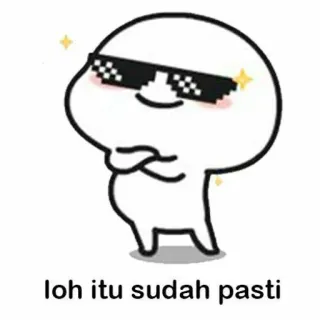 🌔 35866b2f loh itu sudah pasti Dibujos animados, Guay, Gafas, Emoji, Divertido whatsapp sticker