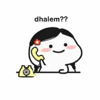 🌔 38e1f5dd dhalem?? dibujos animados, teléfono, llamando, lindo, kawaii, ilustración whatsapp sticker