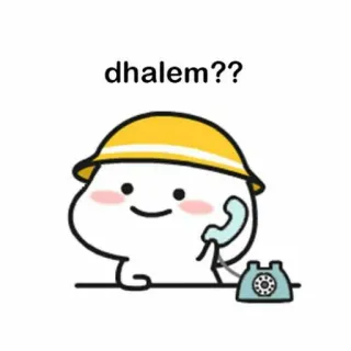 🌔 8882b180 dhalem?? lindo, dibujos animados, teléfono, pregunta whatsapp sticker