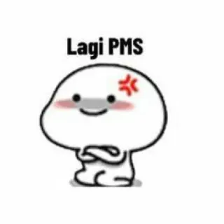🌔 b24390cb Lagi PMS ánimo, enfadado, menstruación, cómic, dibujos animados whatsapp sticker