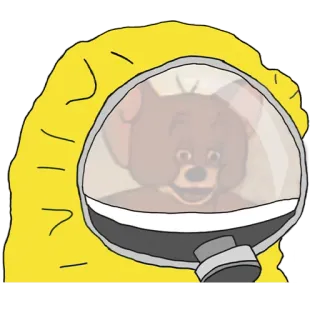 🛡 31cd2867 niedźwiedź, kombinezon ochronny, kreskówka, bezpieczeństwo, ochrona, ŚOI telegram sticker