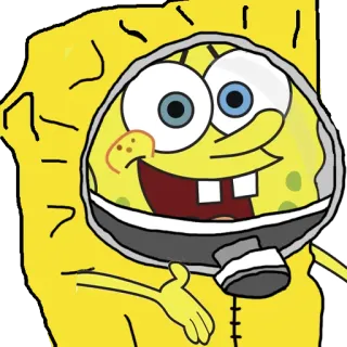 🛡 e26c3318 Spongebob Spongebob, kombinezon ochronny, kreskówka telegram sticker