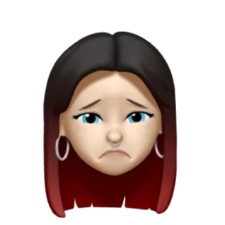 🐕‍🦺 1fac4f5c smutny, emoji, twarz, kreskówka telegram sticker