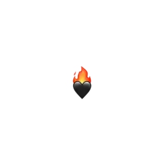 🖤 3abce15e หัวใจ, เปลวไฟ, สีดำ, อีโมจิ telegram sticker