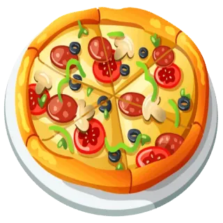 🍕 1eb05799 pizza, nourriture, italien, pepperoni, délicieux telegram sticker