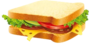 🥞 42b03696 sandwich, nourriture, déjeuner, petit déjeuner, fromage, pain telegram sticker