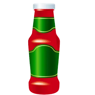 🍔 b0f35485 Ketchup, Sauce, Bouteille, Nourriture, Condiment telegram sticker