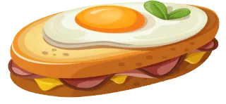 🌮 d99f579b nourriture, sandwich, oeuf, petit-déjeuner, jambon telegram sticker