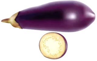 🍆 dc05d98d aubergine, légume, nourriture, violet, sain telegram sticker