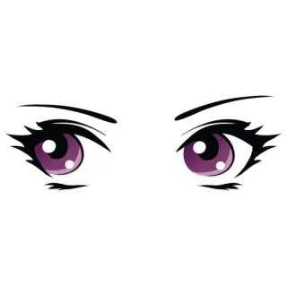 👀 3d2532b1 eyes, anime, purple, black telegram sticker