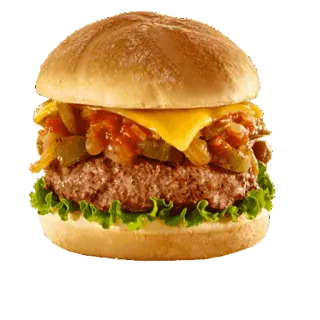 🍔 1affe5e5 food, burger, cheeseburger, sandwich, fast food, meal, lunch, dinner whatsapp sticker