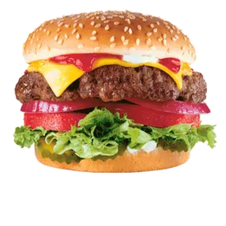 🍔 2de780dc burger, cheeseburger, food, sandwich, fast food whatsapp sticker