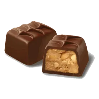 🍫 1809796f snoep, chocolade, pindakaas, eten, zoet, dessert, snack telegram sticker