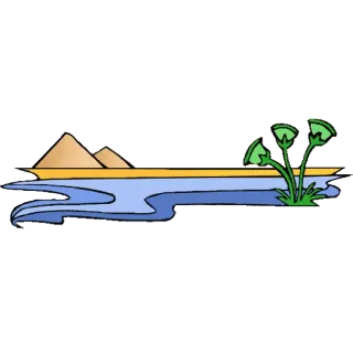 ☀ f6df9bd1 エジプト, ナイル, ピラミッド, 風景, イラスト telegram sticker