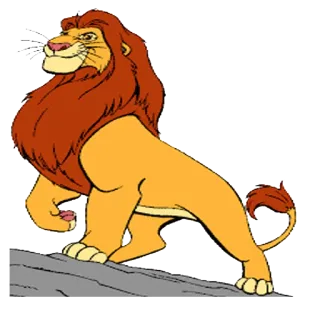 🦁 0fe61b35 Simba The Lion King лев, мультфильм, Симба, животное, Дисней telegram sticker