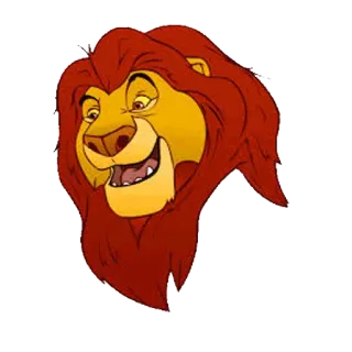 🦁 75ac3b18 Simba The Lion King Симба, лев, Король Лев, Дисней, мультфильм, животное telegram sticker