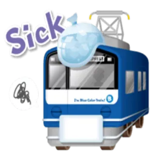 😪 ef972b75 Sick
I'm Blue Color Train! train, malade, bleu, dessin animé, chemin de fer, locomotive telegram sticker