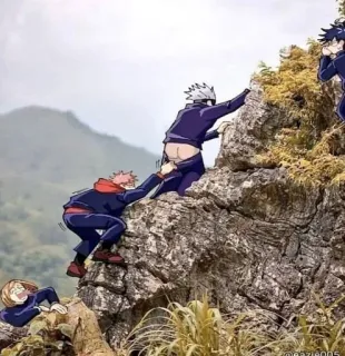 🌈 860bdfec Anime, Escalada, Montaña, Gojo Satoru, Jujutsu Kaisen telegram sticker