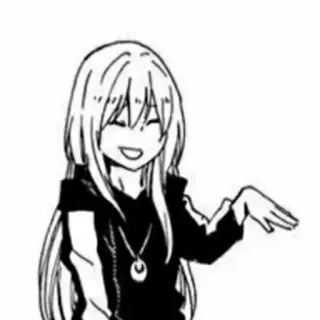 🏞 4036618e Anime, Manga, Personaggio, Sorridendo, Ragazza, Disegno whatsapp sticker