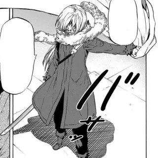 🏞 ce8dc20d Anime, Manga, Personaggio, Cappotto di pelliccia, Spada, Posa d'azione whatsapp sticker