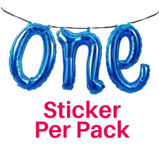 1️⃣ 37631573 ONE balon, perayaan, pesta, dekorasi, ulang tahun telegram sticker