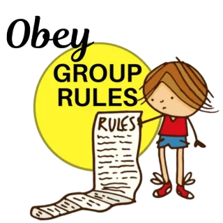 👮‍♂️ d341b717 Obey
GROUP RULES
RULES aturan, grup, patuh, anak, daftar, pedoman, kepatuhan telegram sticker