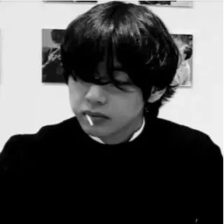 😶 6bdddc62 V singer, kpop, idol, male, celebrity, person telegram sticker