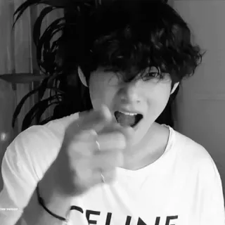 👆 75c039d8 CELINE fashion, person, clothing, black and white, style, kpop telegram sticker