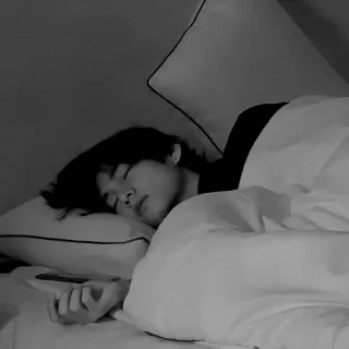 😴 7ebfad7d sleeping, sleep, bed, person, resting, night, pillow, blanket telegram sticker