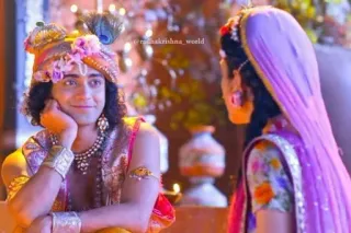 😍 0d8bbfae Krishna radhakrishna_world 印度教, 奎师那, 拉达, 印度神, 精神, 虔诚, 印度文化 telegram sticker