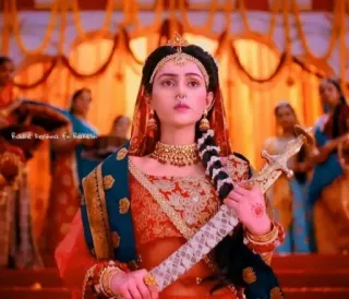 🔪 16b2575b 女人, 剑, 传统, 珠宝, 印度, 文化, 武器 telegram sticker