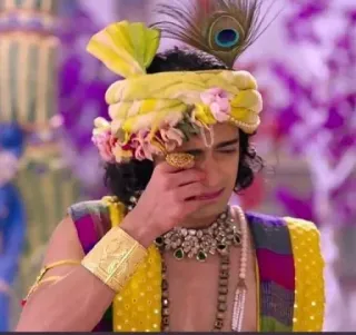 🥺 1abfb84f 男人, 印度, 传统, 悲伤, 哭泣, 眼泪, 珠宝 telegram sticker