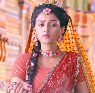 😒 bc3cf5f8 肖像, 女性, 印度文化, 传统服装, 珠宝, 拉达 telegram sticker