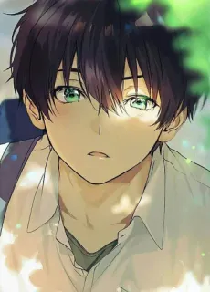 😳 821e9642 Аниме, Манга, Парень, Портрет, Персонаж whatsapp sticker