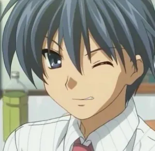 😉 e40e0fb1 Аниме, Парень, Подмигивание, Школа, Манга whatsapp sticker