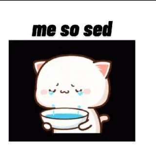 🥺 ff5524d9 me so sed buồn, mèo, khóc, buồn bã, dễ thương telegram sticker