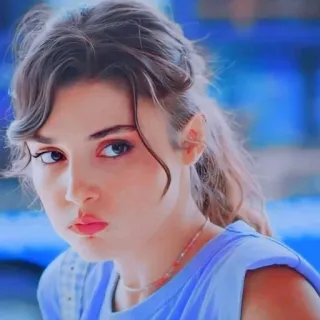 😡 00bfd19c woman, portrait, person, girl, face, cute telegram sticker