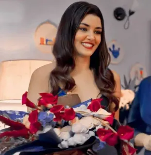 💐 62fe92e1 woman, smile, flowers, bouquet, happy telegram sticker