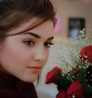 🌹 8b1e2696 woman, portrait, red roses, beauty, face, close-up telegram sticker