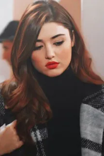 😕 face19a1 woman, portrait, red lipstick, brunette, long hair, fashion telegram sticker