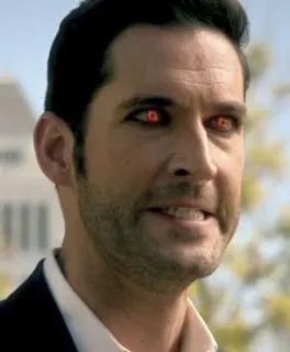 🤬 5db376f5 Lucifer Luzifer, Teufel, TV Serie, Tom Ellis, Übernatürlich, Dämon telegram sticker