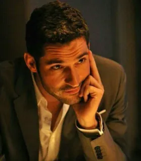 🤔 7174e28b Lucifer Morningstar Lucifer luzifer, tom ellis, serie, charakter, teufel, gutaussehend, anzug telegram sticker