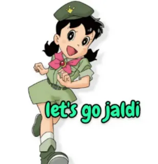 🏃‍♀ 2b610be5 let's go jaldi Cartone animato, Ragazza, Andiamo, Presto whatsapp sticker