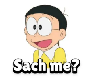 🤔 72f5ff5c Nobita Nobi Doraemon Sach me? Anime, Cartoni animati, Nobita, Doraemon, Divertente whatsapp sticker