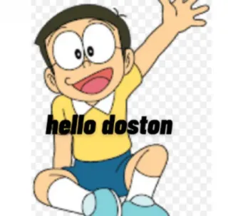 👋 cdfe260d hello doston cartone animato, saluto, animazione, Doston, ciao whatsapp sticker