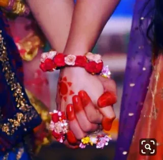 🤝 95252ae0 mani, tenersi per mano, gioielli floreali, henné, amore, affetto telegram sticker