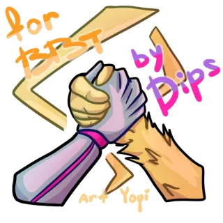 🫐 de6f5080 for B3T by Dips
Art Yopi braço de ferro, colaboração, amizade, desenho animado, desenho telegram sticker
