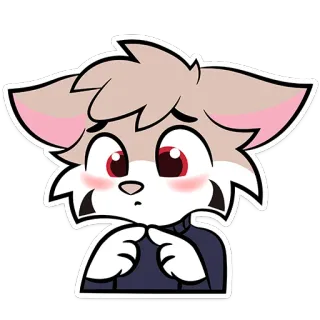 😶‍🌫️ 1176f6ca Cartoon, Fellwesen, Tier, Süß, Schüchtern, Erröten telegram sticker