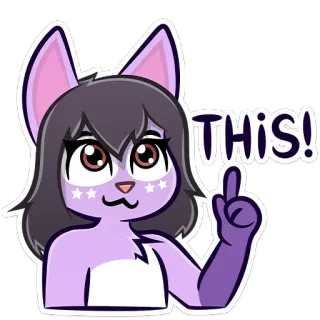 ☝️ 1f8566d6 THIS! Anthro, Furry, Stinkefinger, Sticker telegram sticker